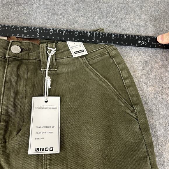 Judy Blue Jeans Women’s 28 High Waist Midnight Dark Forest Cuffed Aurora Jogger - Picture 3 of 13